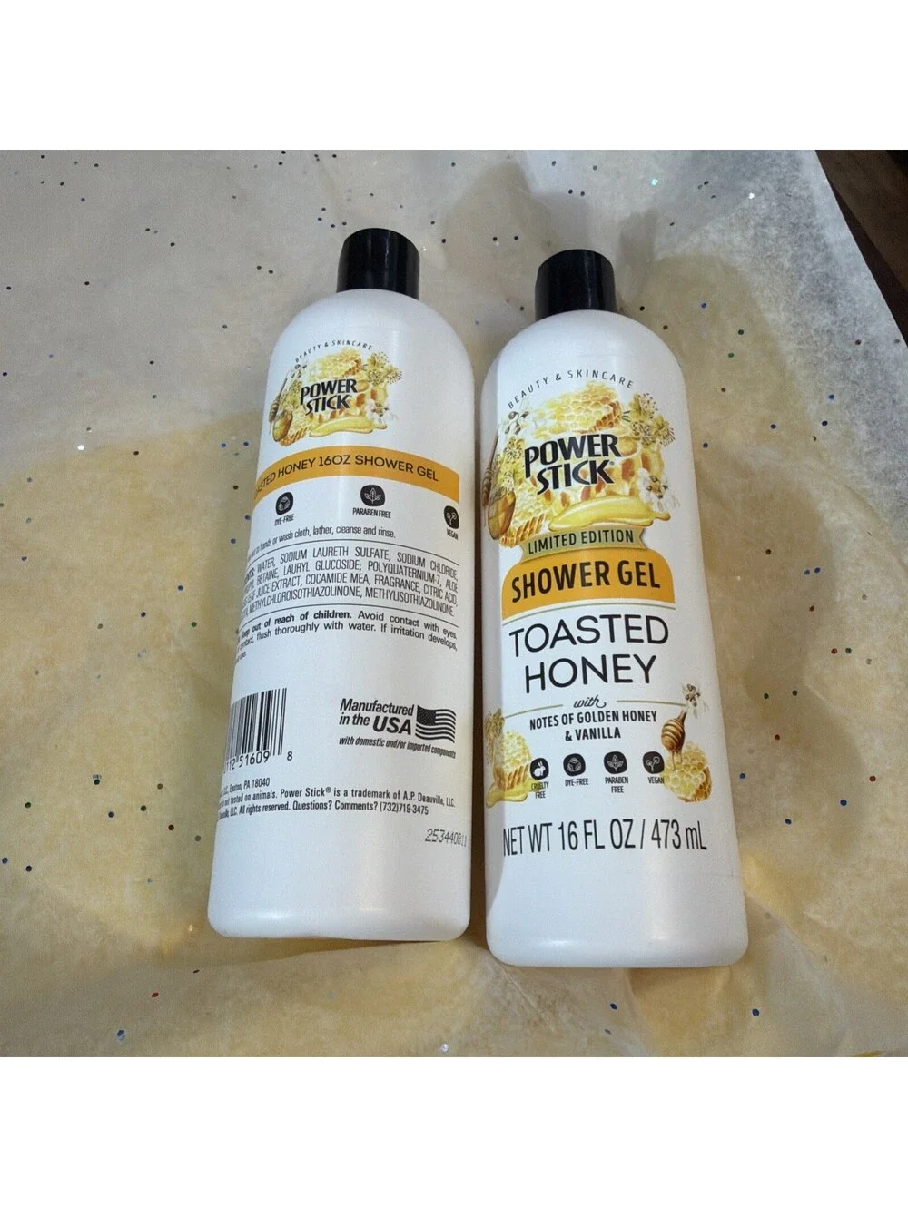 Power Stick Toasted Honey Vanilla Limited Edition Shower Gel 16 fl oz Fast Ship
